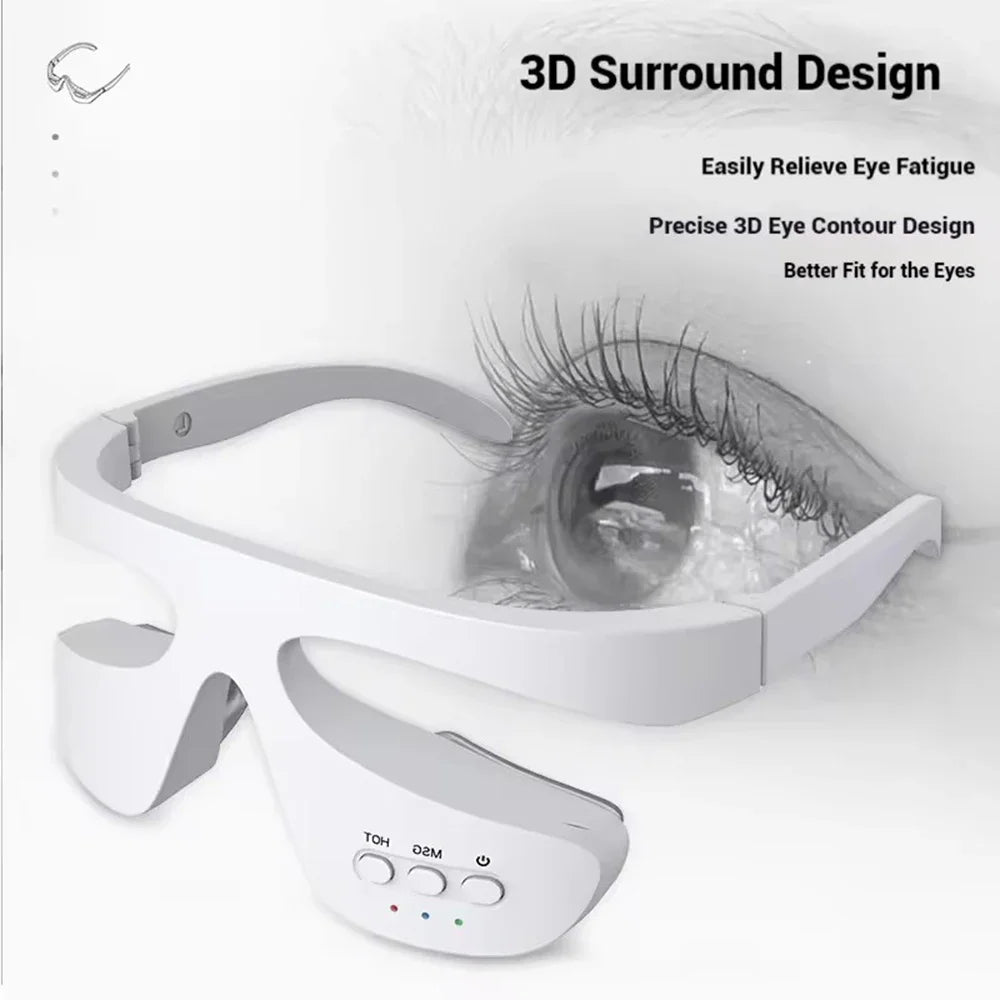 3D Eye Massager Anti-Aging Eye Massager Eyes Fatigue Relief Relaxation Relieve Dark Circles EMS Eye Care Massage Eye Bag Removal