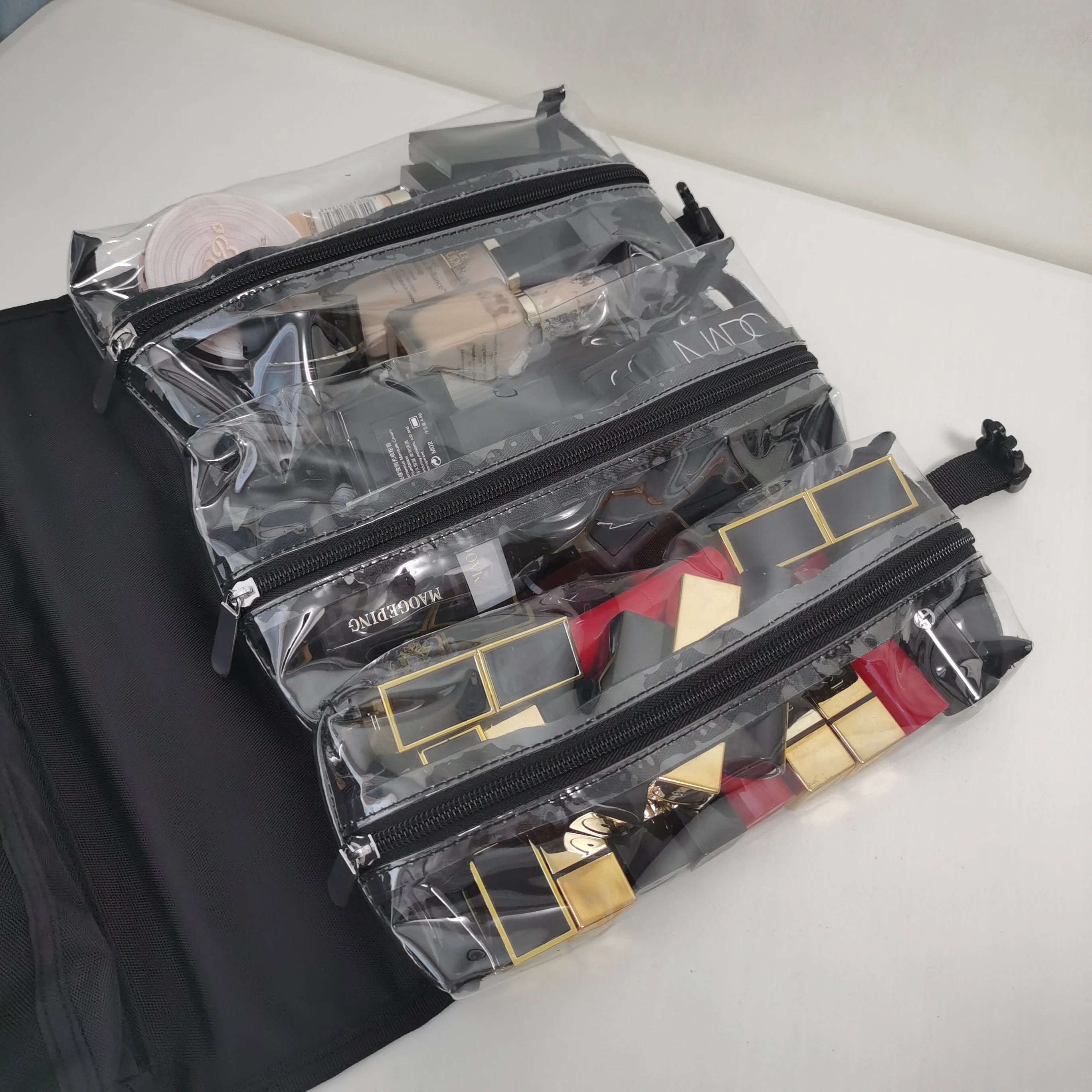 Foldable Makeup Bag Cosmetic Organizer Professional Makeup Artist Touch Up Bag