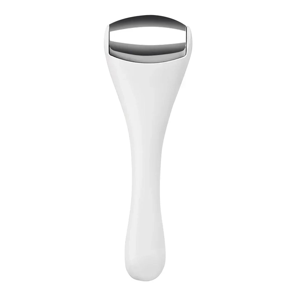 1pcs Facial Metal Ice Roller Stainless Steel White Mini Eye Metal Ice Roller for Mini Eye Puffiness Tighten Skin Care Tool