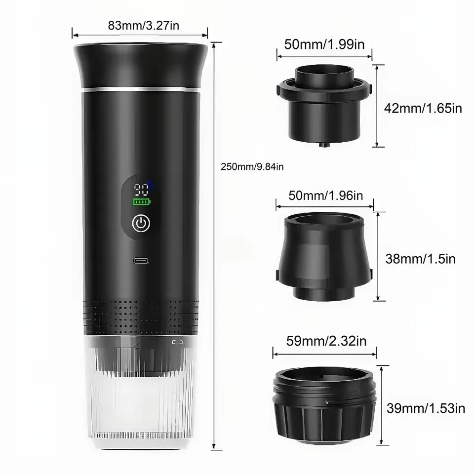 Mi Portable Espresso Coffee Machine With Digital Display 3-in-1 Capsule Coffee Maker for Car & Home Camping Coffee Maker