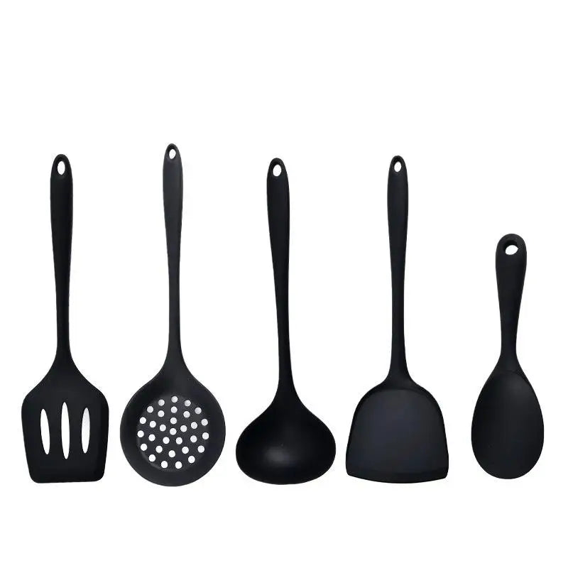 Silicone Kitchen Utensil Set, Food-grade Silicone, Including A Soup Ladle, Spatula, Rice Spoon, And Mixing Spoon