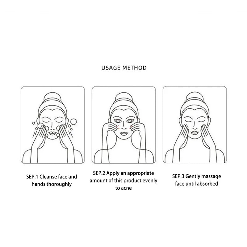 Anti-acne Treatment Cream Salicylic Acid Acne Deep Cleaning Pore Repair Pimple Spots Shrinking Oil Control Moisturizer Skin Care