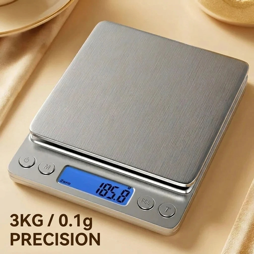 Digital Kitchen Scale Stainless Steel Food Scale with LCD Display for Precise Weighing of Cooking Ingredients Diet