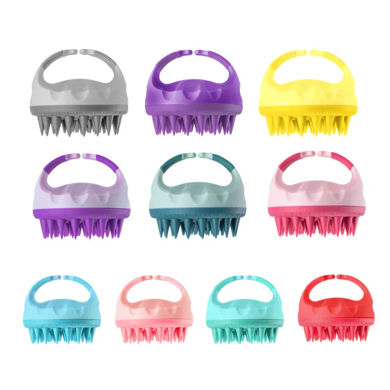 WANMEI Scalp Scrubber, Shampoo, Brush, Massager, Clean Scalp, Comb, Handle, Shampoo Brush, Scalp Exfoliating Brush, Massage Comb