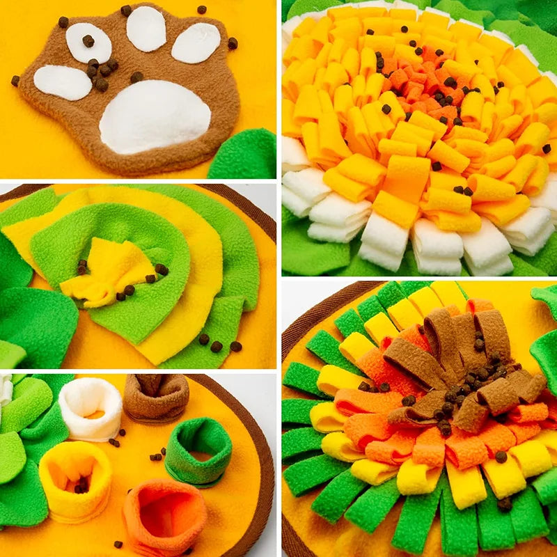 Pet Dog Snuffle Mat, Interactive Sniff Mat Feeding Mat for Dogs, Slow Feeder Dog Treat Mat for Stress Relief, Dog Birthday Gift
