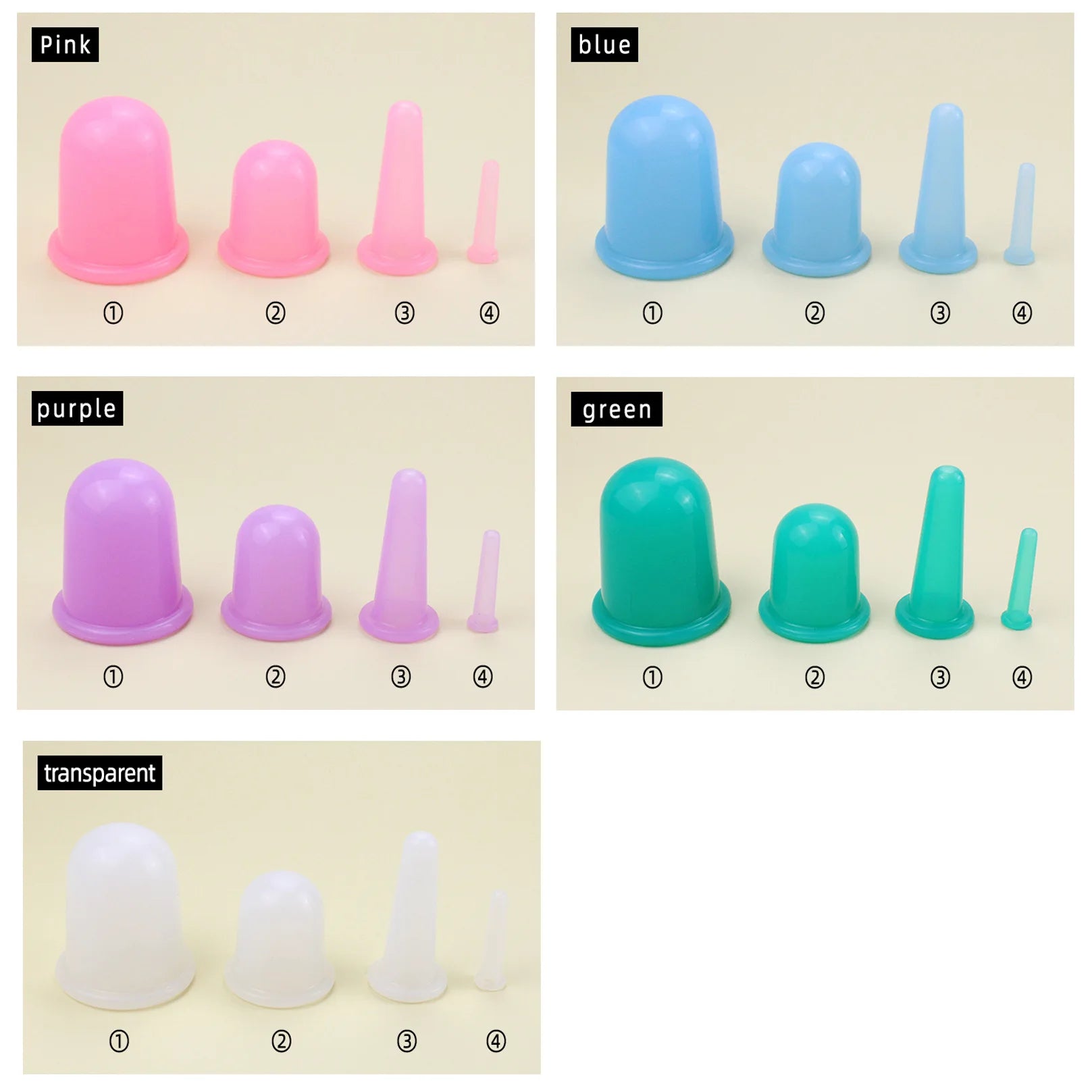 Silicone Vacuum Cupping Massage Jars Anti Cellulite Massage Facial Suction Cups Face Neck Lift Skin Scraping Guasha Anti Wrinkle