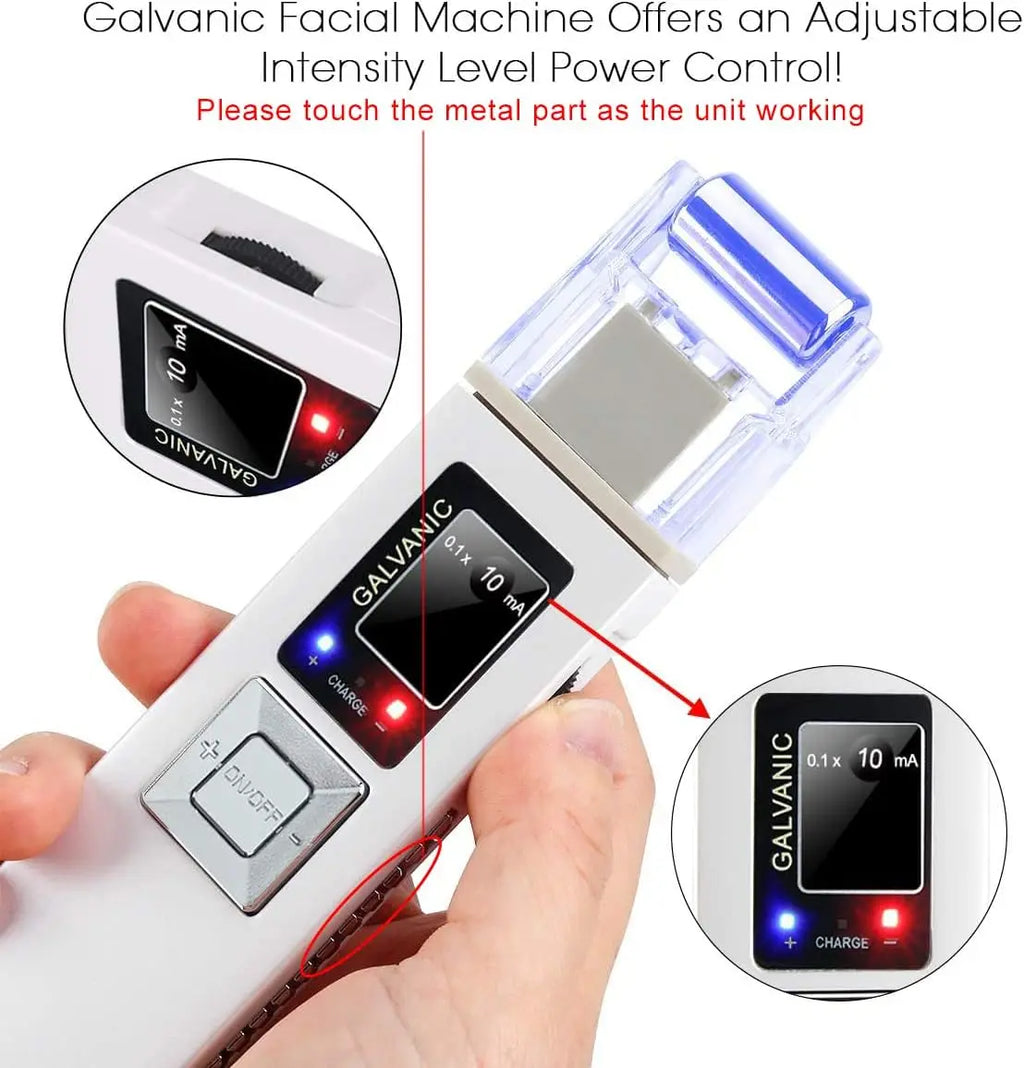 2 In 1 Galvanic Face Lifting Roller Skin Care Reduce Wrinkles Skin Tightening Deep Pore Clean Microcurren Rejuvenation Device