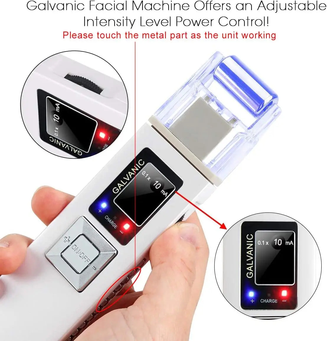 2 In 1 Galvanic Face Lifting Roller Skin Care Reduce Wrinkles Skin Tightening Deep Pore Clean Microcurren Rejuvenation Device