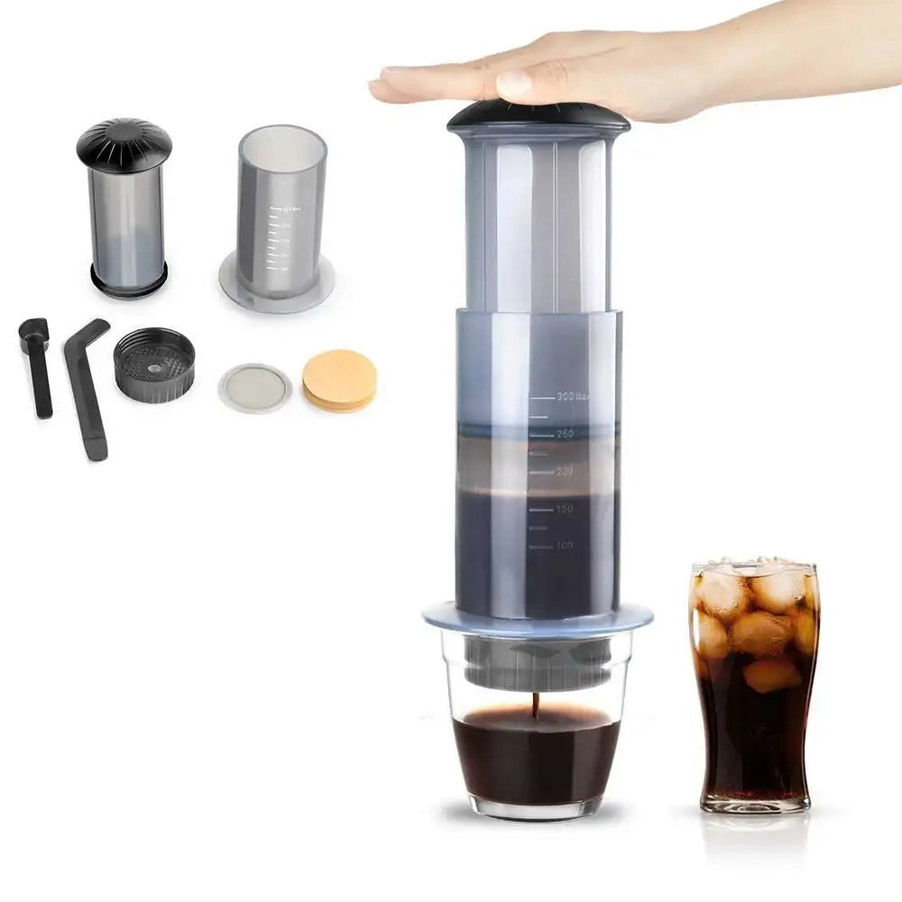 Espresso Coffee Maker Portable Cafe French Press CafeCoffee Pot For AeroPress Machine with 50pcs Filters Paper Kit Barista Tools