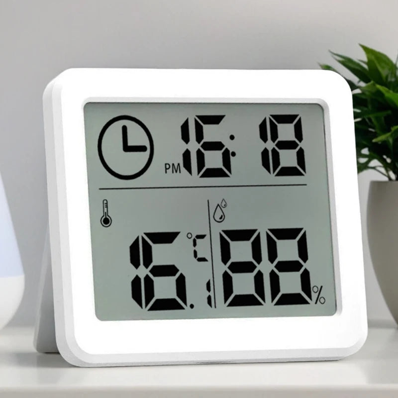 Digital Clock with Temperature Humidity Display Electronic Desk Wall Clock for Home Kitchen Office Bathroom Travel Home Décor