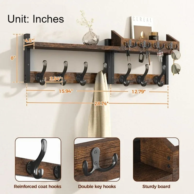 Floating Wall Shelf Wood Organizer Shelves Multifunctional Floating Storage Rack Aesthetic Display Racks Organizers Furniture