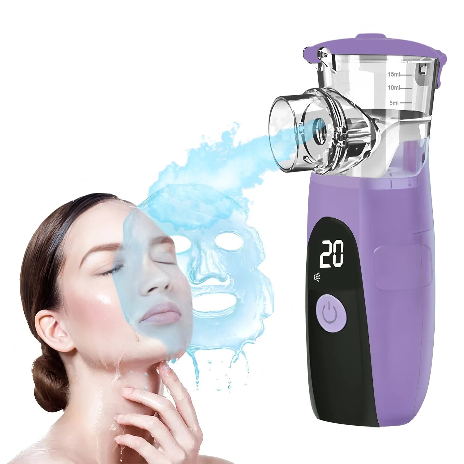 Nano Cold Spray Facial Steamer - Mini Portable Hydrating Beauty Apparatus Skin Care Humidifier