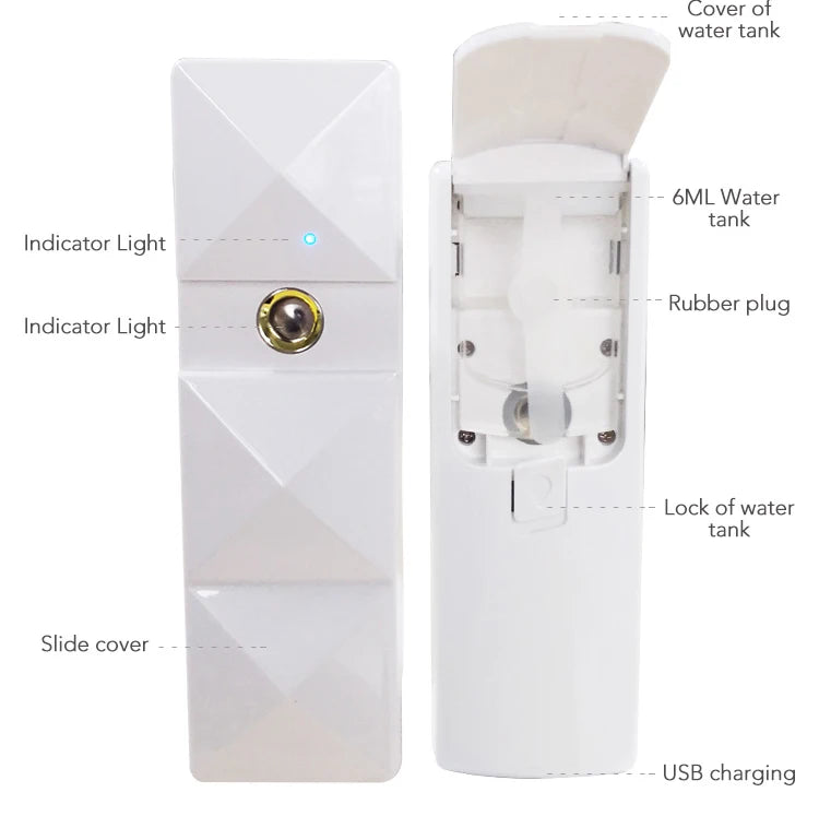 SuoYan Nano Hydrating Mist Device Light Purple High-Frequency Facial Atomizer For Skin Care Steamer Beauty Instrument Cold Spray