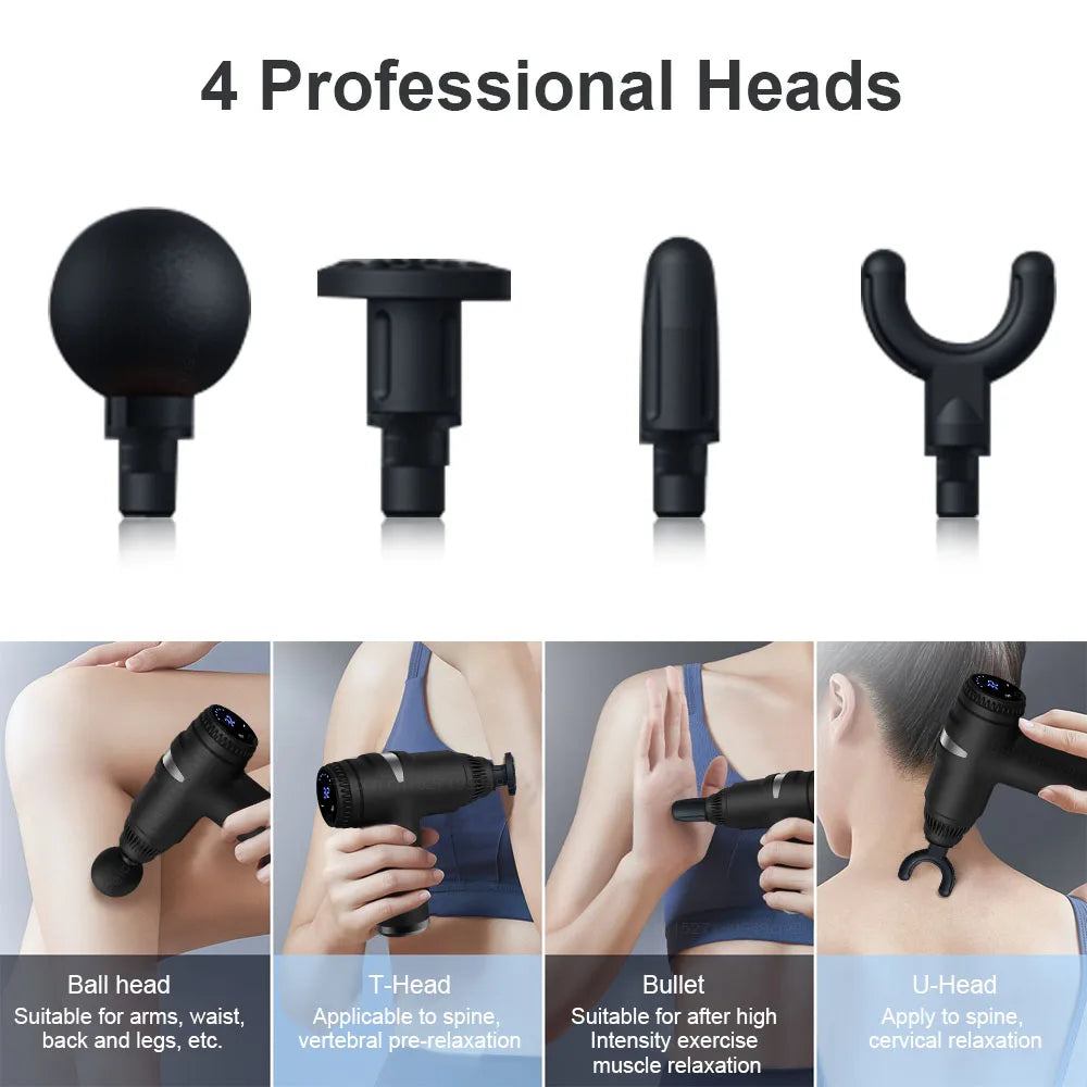 Mini Muscle Massage Gun Protable Body Massager Deep Muscle Relaxation Handheld Percussion Massager for Body Back and Neck Leg