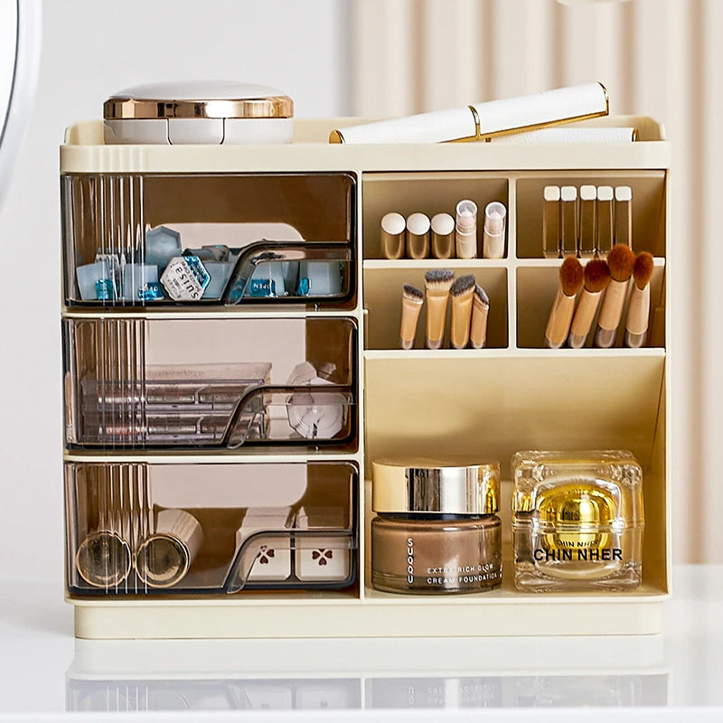 Makeup Organizer with Drawers for Vanity, Spacious Cosmetic Display Case, the Perfect Storage Solution for Your Beauty Essential
