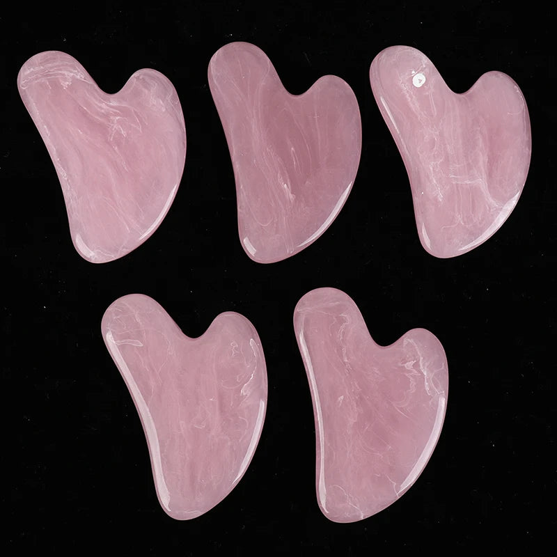 1pc Guasha Scraping Massage Scraper Face Massager Acupuncture Gua Sha Board Resin 7.8x5.4cm