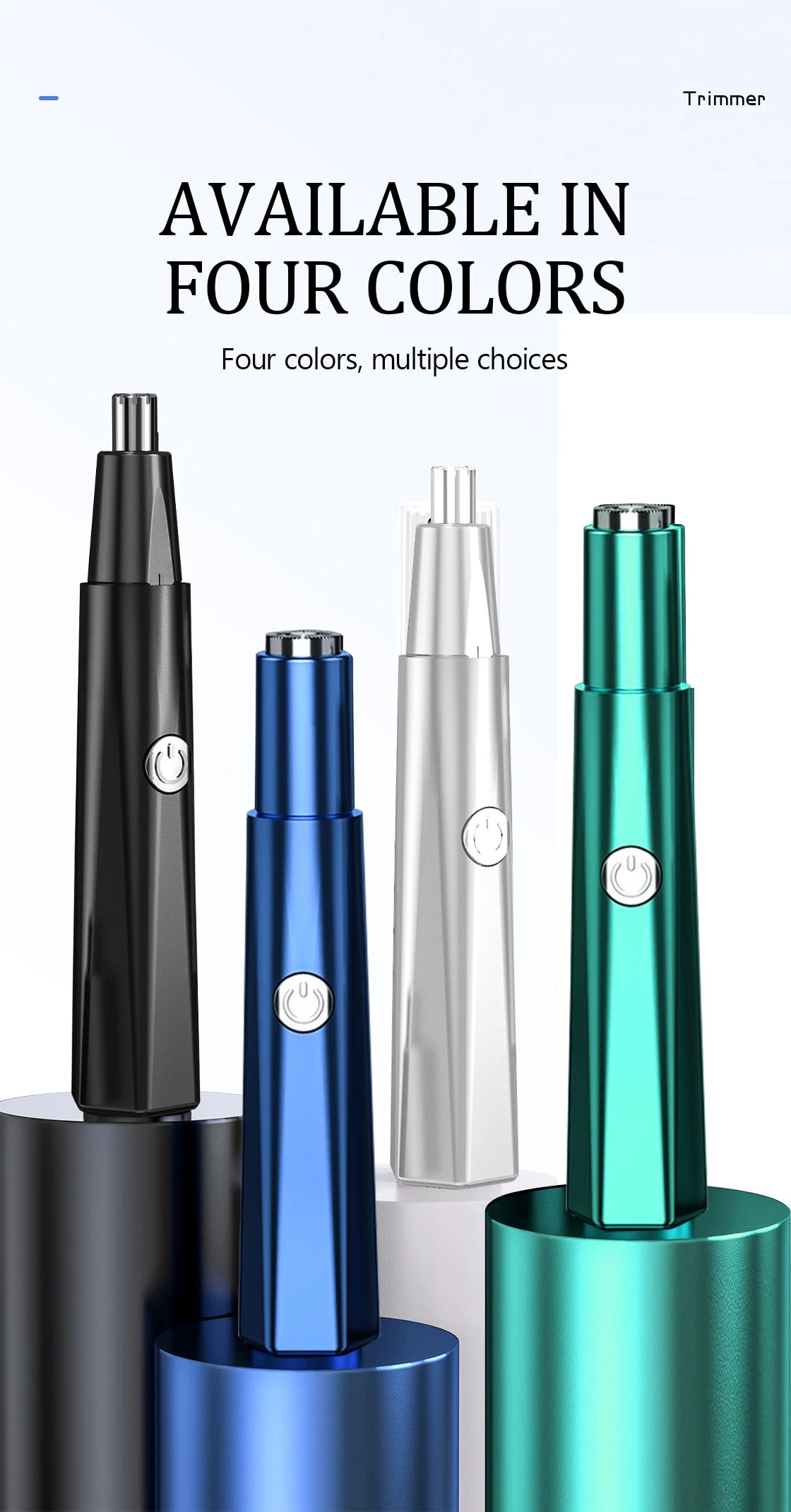 Rechargeable nose hair trimmer electric nose hair trimmer men's shaver nose hair trimmer nose hole trimming scissors