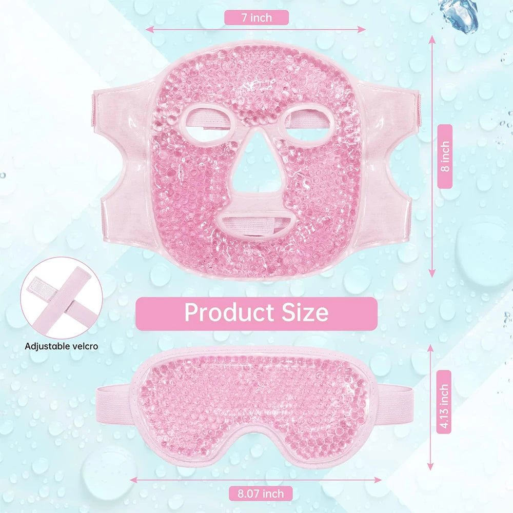 Colding Ice Face Mask and Cooling Eye Mask for Puffy Eyes Relief Gel Eye Mask Cool Face Ice Masks for Dark Circles Sleeping