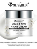 SUYARUN Night Repair Cream - Collagen Booster with Niacinamide & Ginger, Anti-Aging, Brightening & Moisturizing Face Cream.