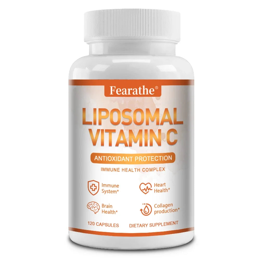 Natural Liposomal Vitamin C - Immune System & Collagen Booster, High Absorption, Skin Vitamins, Vegeterian, Vegan, Non-GMO