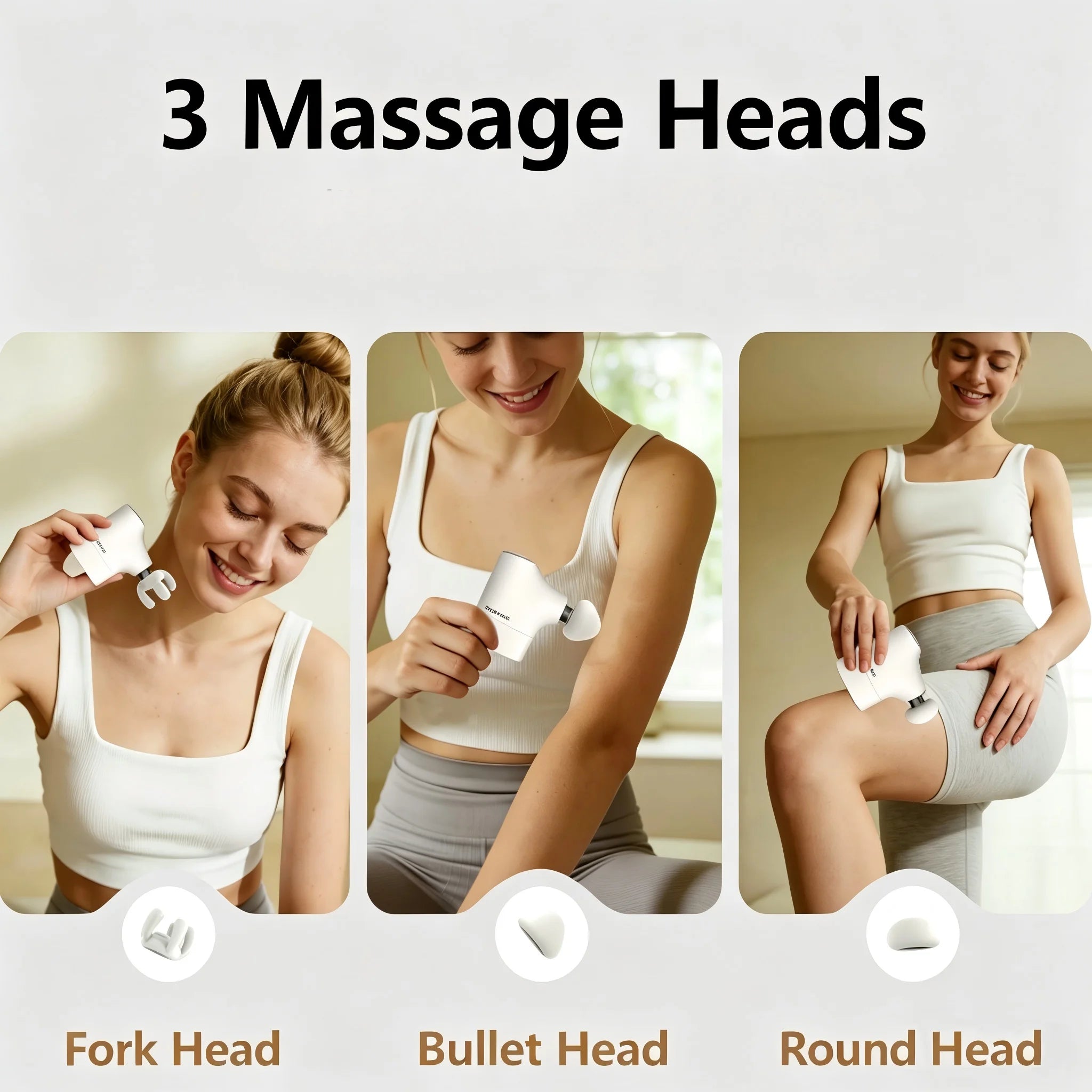 Mini Massage Gun Portable Deep Tissue Muscle Relax Device Rechargeable Handheld Percussion Massager for Neck Shoulder Back Legs