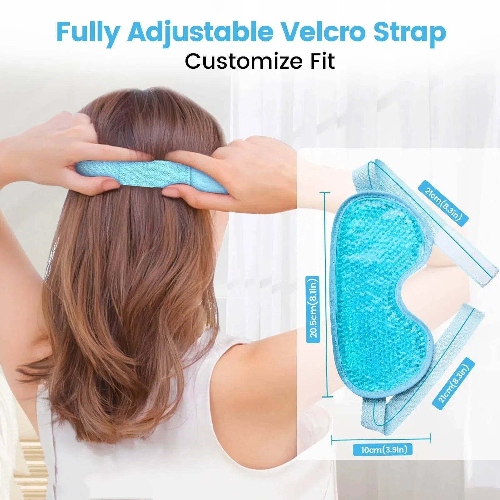 Cooling Eye Mask  with Gel Bead for Puffy Eyes Reusable Cold Compress Ice Pack for After Eyelid Surgery Tension Stress Relief