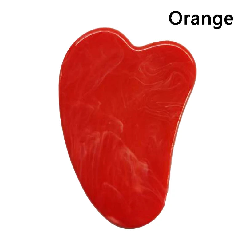 1pc Guasha Scraping Massage Scraper Face Massager Acupuncture Gua Sha Board Resin 7.8x5.4cm