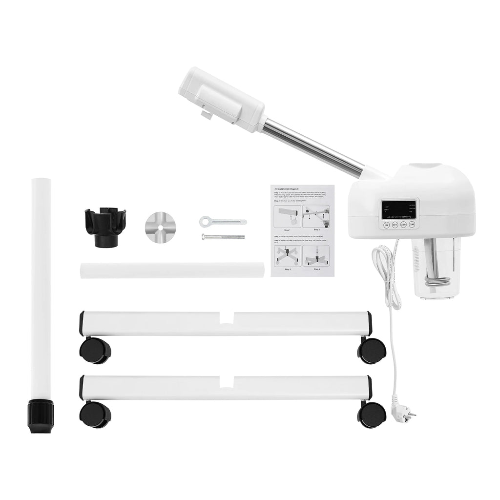 750w Standing Facial Steamer LCD Ozone Facial Steamer Professional for Clean Skin, Skin Care Spa with Hot Mist