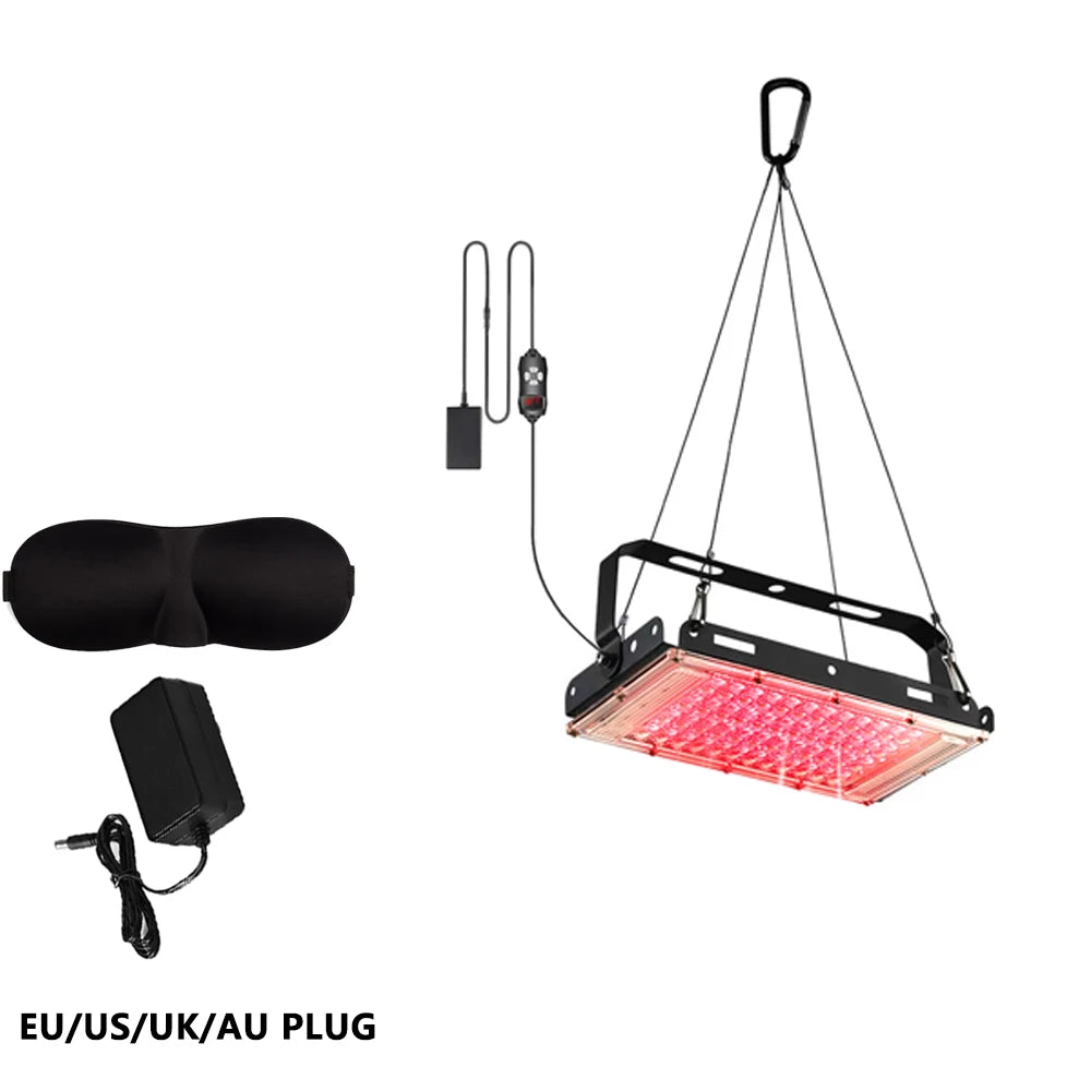 96 LEDs Red Light Therapy Lamp 660nm & 850nm for Facial Skin Care and Full Body Pain Relief