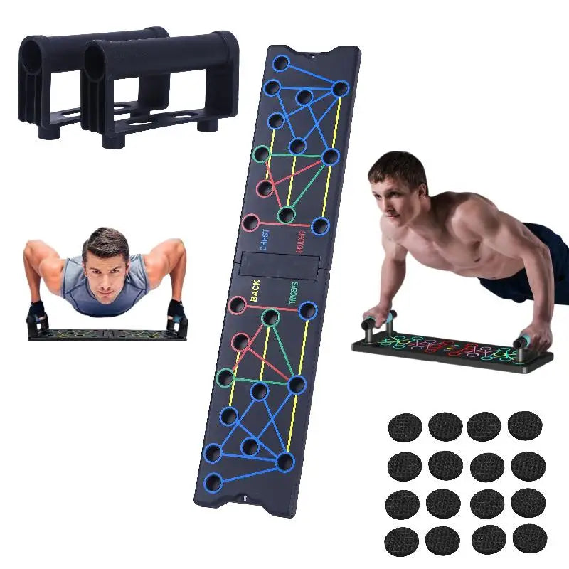 Hot Sale 1 Set Multifunctional Thicken Push Up Board Fitness Muscle Home Gym Push Up 24 Holes Push Up Stand