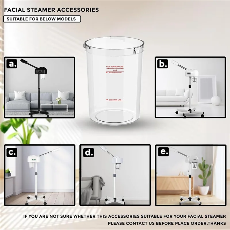 A38T-Water Jar For Facial Steamer Professional For Ozones Facial Steamer Professional Replacement