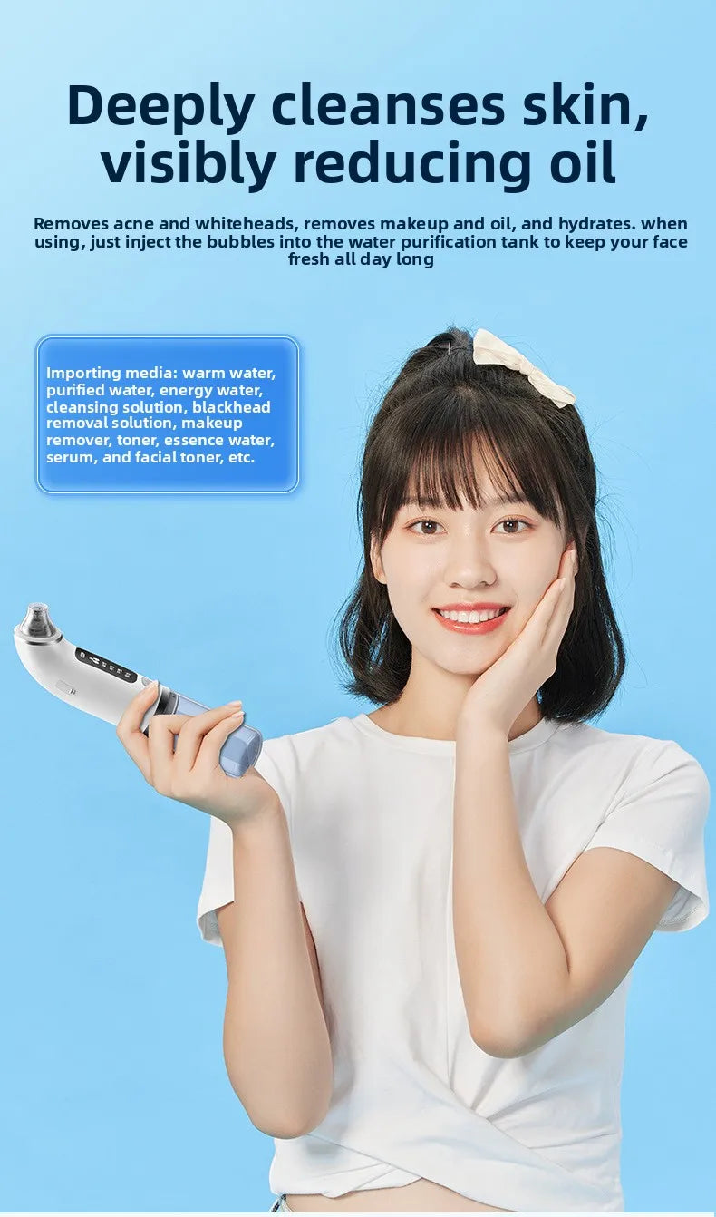Pore Vacuum Blackhead Remover Women and Men Facial Cleaning Beauty Equipment Facial Pore Cleaning Oxygen Injection Instrument