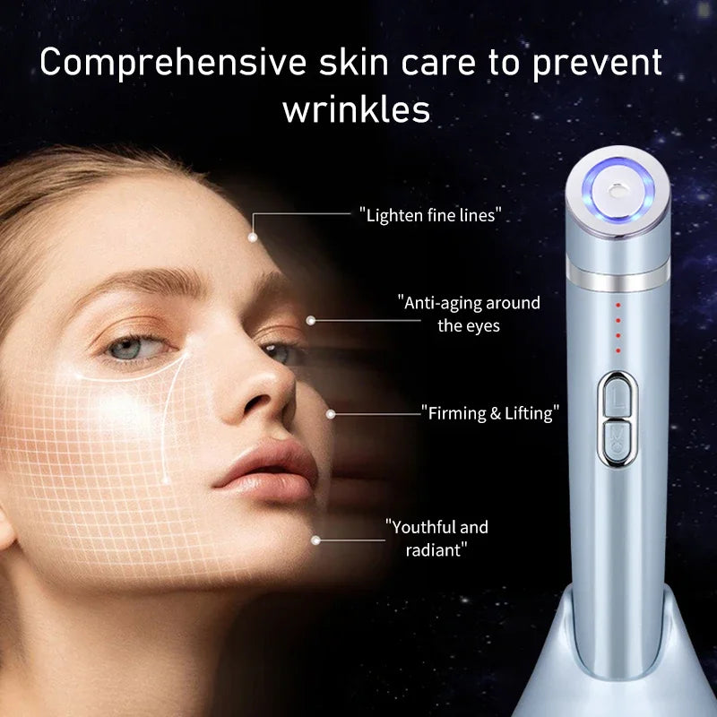 Eye Beauty Instrument  Anti Aging Device Puffiness Dark Circles Fine Lines Wrinkles Removal Device Skin Care Eyes Massager
