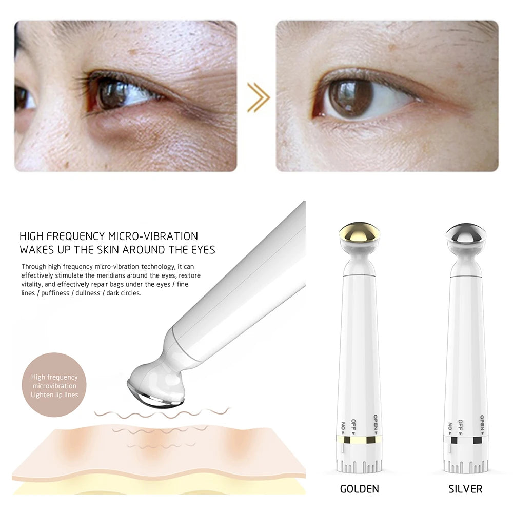 Mini Electric Vibration Eye Massager Anti-Ageing Wrinkle Dark Circle Pen Removal Rejuvenation Eye Massager skin care tools