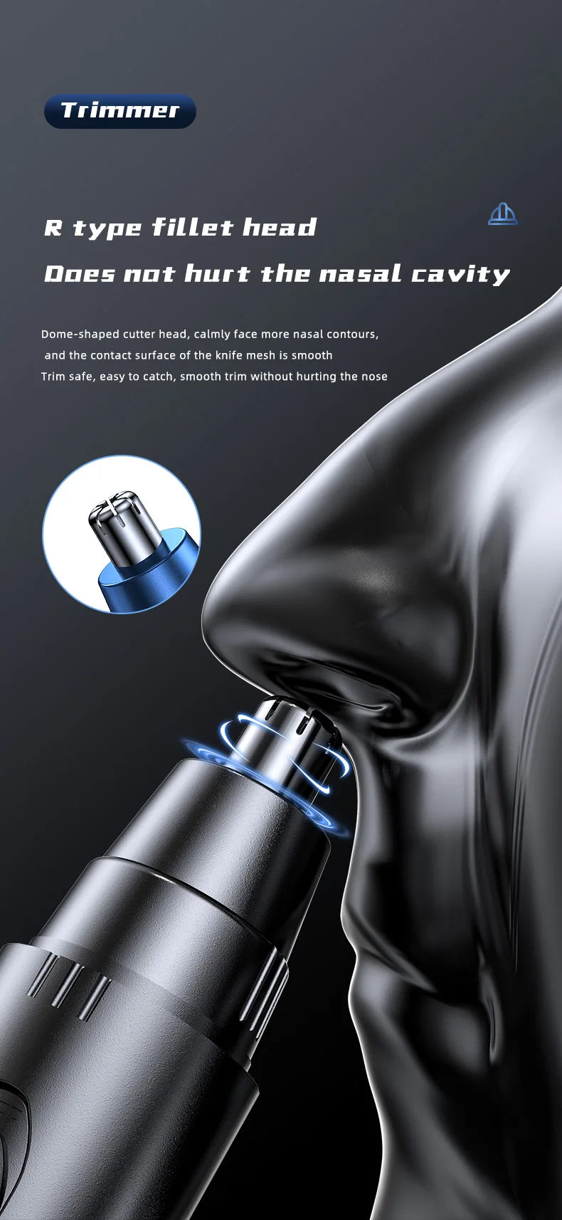 Electric Nose Hair Trimmer Ear and Nose Hair Trimmer Professional Painless Nose Hair Trimmer For Men And Women