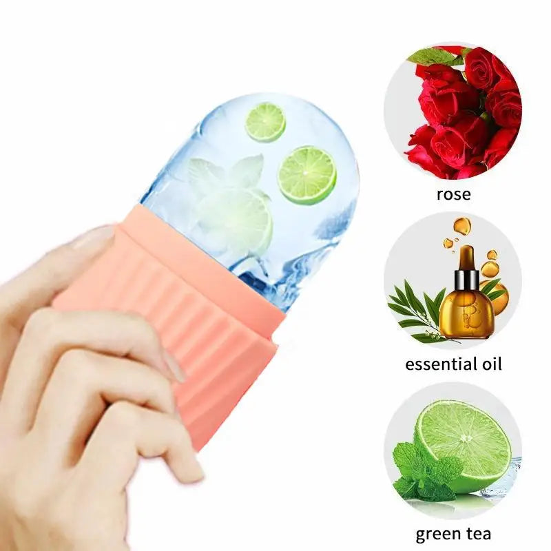 NEW Silicone Trays Facial Eye Roller Ice Ball Beauty Face Lifting Massager Contouring Reduce Acne Skin Care Tool Reusable