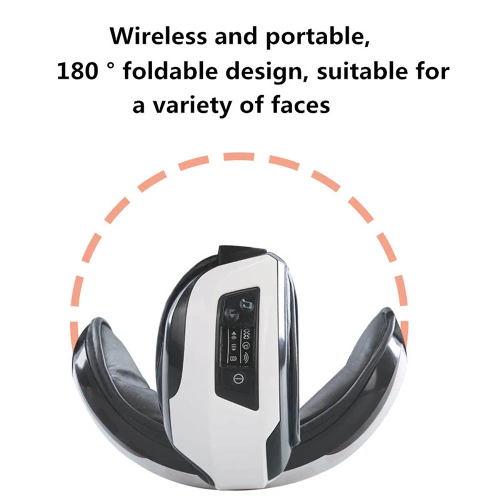 5D Intelligent Airbag Vibration Eye Massager Bluetooth Hot Compress Eyes Care Instrument Glasses Fatigue Sleep Mask Eye Massager
