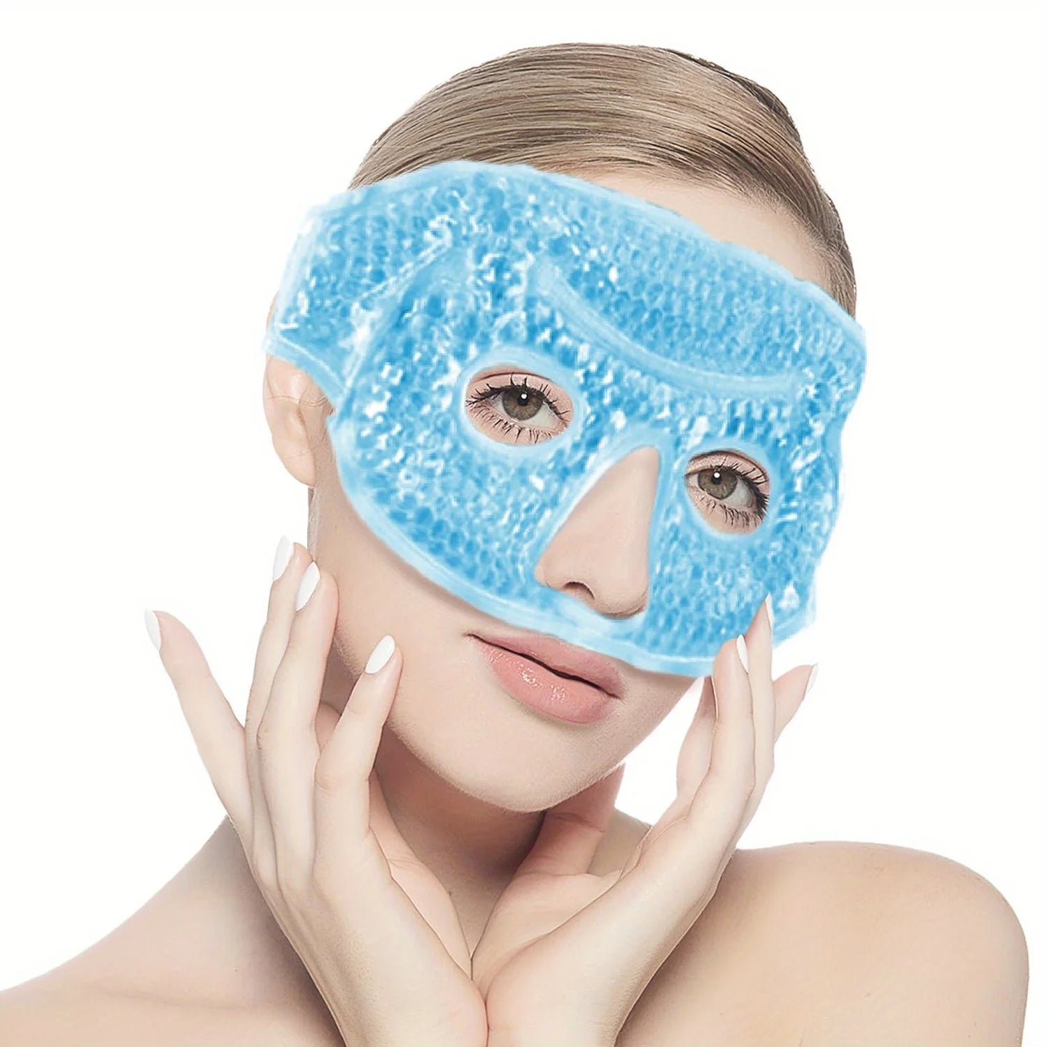 Visible Reusable Cooling Eye Mask with Gel Beads Cold Eye Compress for Puffy Eyes Stress Relief Dry Eyes SPA Skin Care Tools