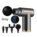 Mini Massage Gun Electric Percussion Muscle Relax Gun Portable Fitness Body Pain Relief Massager With 4Replacement Massage Heads