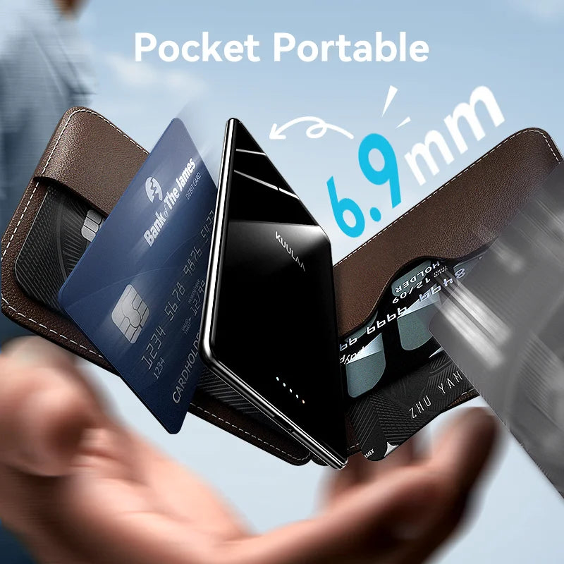 KUULAA Magnetic Power Bank 5000mAh Slim Wireless External Battery 20W Fast Charging for MagSafe Powerbank for iPhone 16 15 14 13