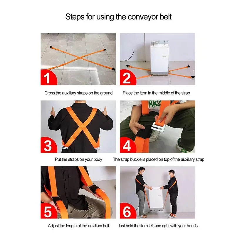 Furniture Moving Carrying Straps Shoulder Forearm Carry Rope Lift Heavy Furniture Transport Belt Ropes Lifting Cord Moving Strap