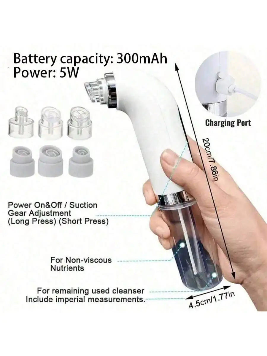 Pore Vacuum Blackhead Remover Women and Men Facial Cleaning Beauty Equipment Facial Pore Cleaning Oxygen Injection Instrument