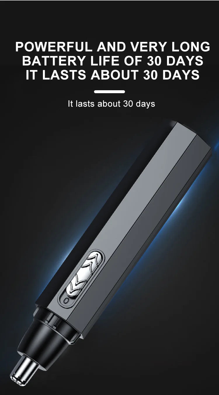 Black Electric Nose Hair Trimmer Ear and Nose Hair Trimmer Professional Painless Nose Hair Trimmer For Men and Women