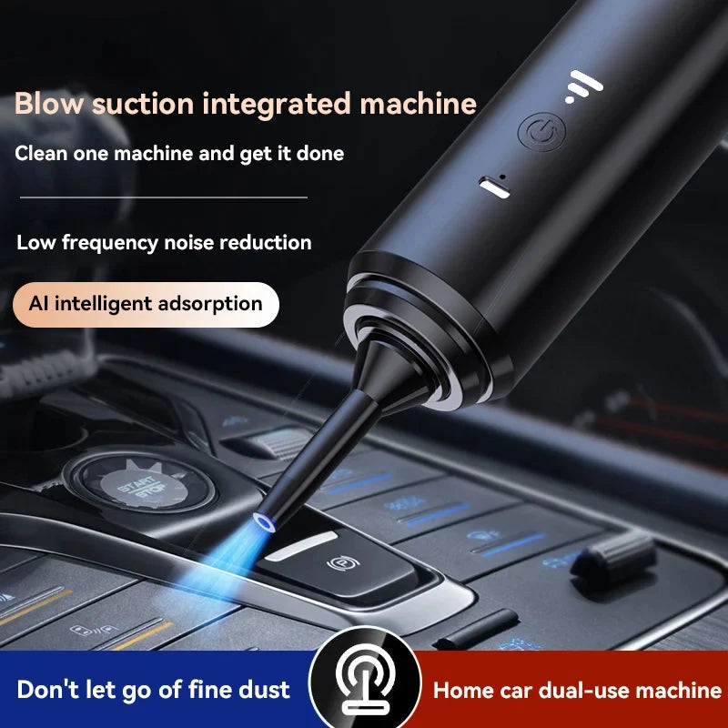 Mini Car Vacuum Cleaner Cleaning Powerful Suction Handheld Car Vacuum Cleaner Rechargeable for Car and Home Auto Vacuum Cleaner