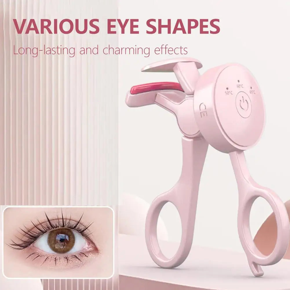 USB Electric Heated Eyelash Curler Intelligent Temperature Control Rechargeable Long-lasting Styling Eyelash Roller