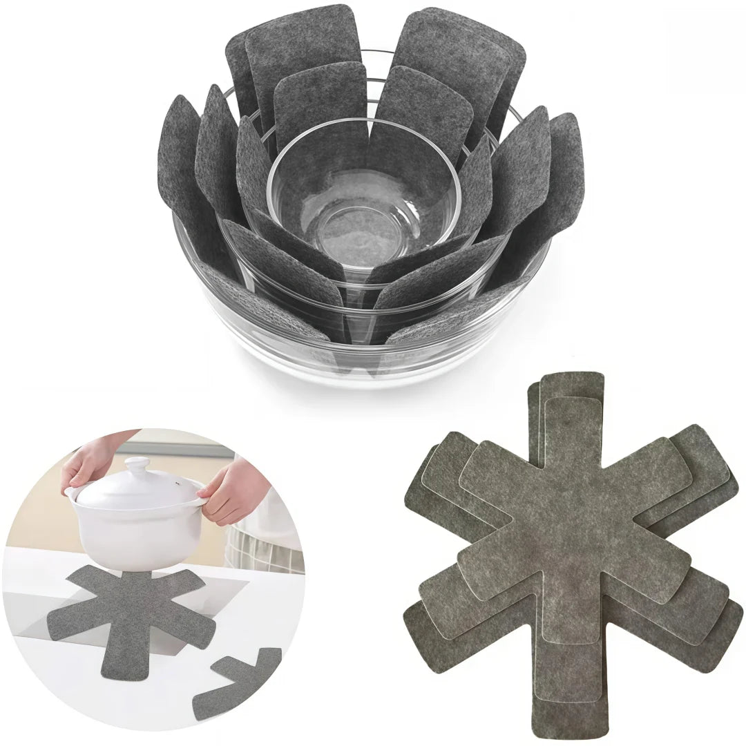 Pot and Pan Protectors Dividers Pads Stacking Pan Protectors Pan Separators Pads for Protecting Separating Pots and Pans