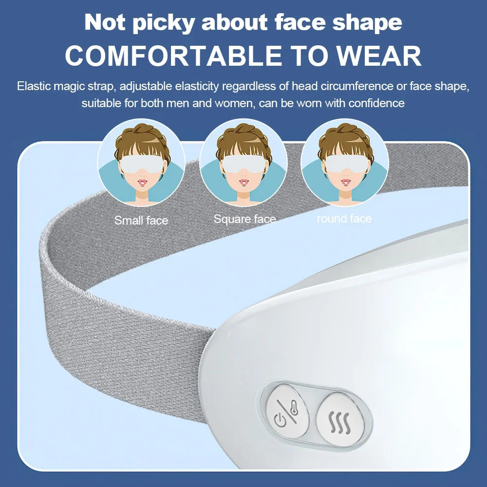TINSOL Smart eye massager, steam eye mask, eye massager effectively relieves eye fatigue and dry eyes, smart eye care device