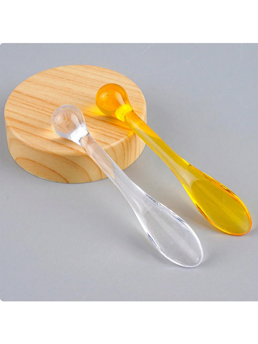 Face Cream Scoop, Eye Roller Massage Stick, DIY Multifunctional Eye Cream Mask Spoon, Dispensing Scoop, Transparent Mask Stick
