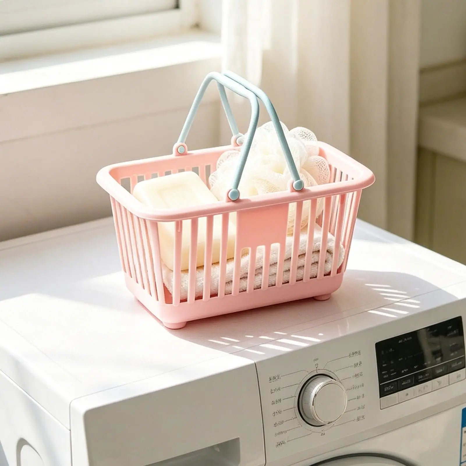 Small Storage Basket Storage Bin with Handles Tiny Baskets for Kids Toy Snack Desk Bathroom Home Shopping Dorm Kitchen Pantry