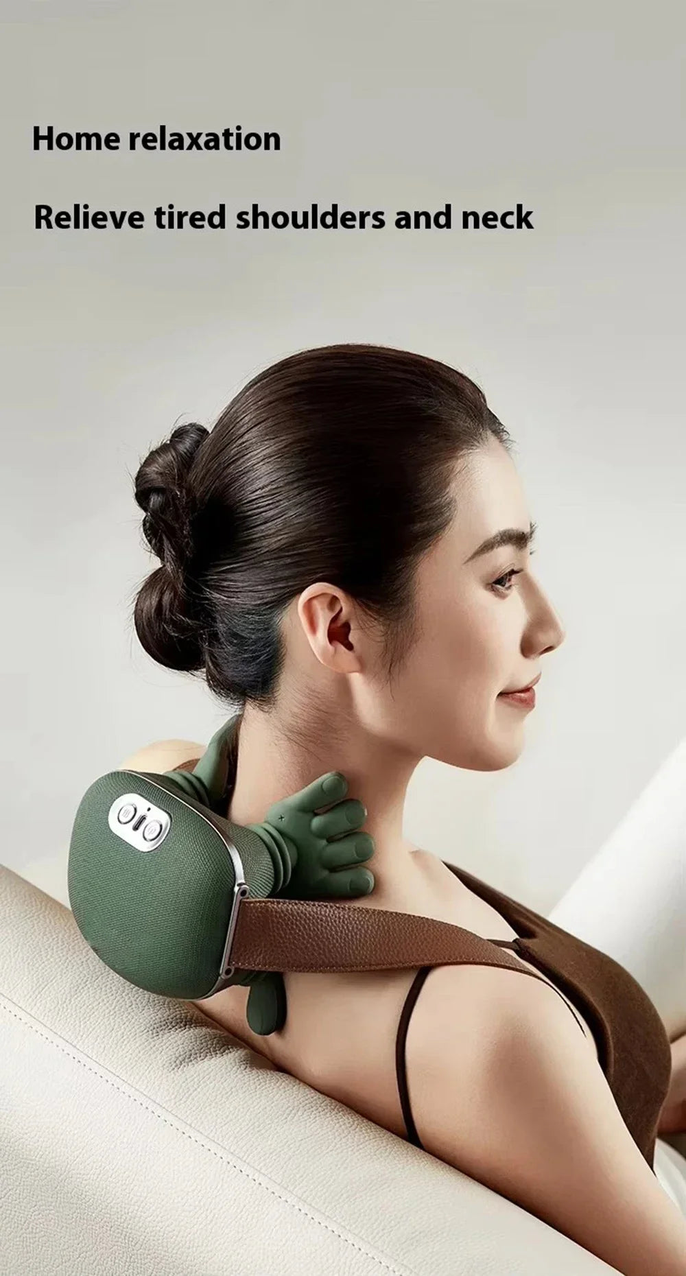New Shoulder and Neck Massager, Fully Automatic Charging Finger Press Hand Massager (Without Heating)